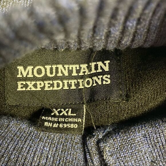 MOUNTAIN‎ EXPEDITIONS, Men’s Blue/Gray Sweater, 1/4 front button, XXL, NWOT - Picture 9 of 10